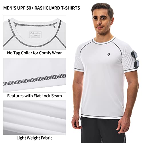 Men's Swim Shirts Quick Dry Rash Guard UPF 50+ Sun Protection Fishing Beach Water Shirts Short Sleeve3