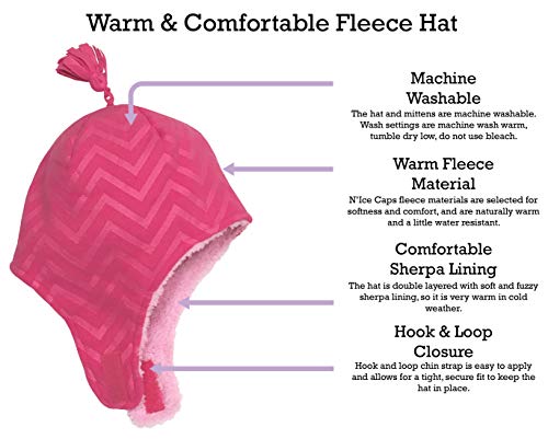 N'Ice Caps Toddler Baby Winter Hat Mitten Set - Kids Boys Girls Gloves Fleece Sherpa Lined4