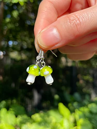 Zhehao 15 Pairs Earrings for Girls Mushroom Earring Cute Fun Glass Mushroom Charm Weird Jewelry for Women Teen Funny Jewelry Set2