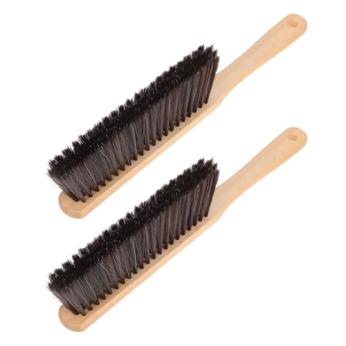 Amosfun 2piezas Cepillo para Chimenea De Madera Mango Cepillo Deshollinador para Limpieza De Cenizas y Polvo Cerdas Uso Doméstico y Comercial Chimeneas