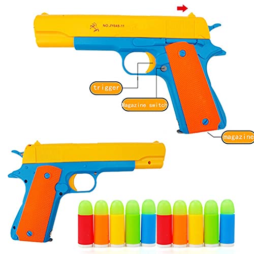 Toy Gun Colt 1911 Pistol With Magazine And Bullets, 1: 1 Size Blaster Gun Toy For Boy Gift , Training Or Play #TOP4