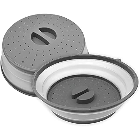 Colador Plegable y Tapa Antisalpicaduras para Microondas Cover