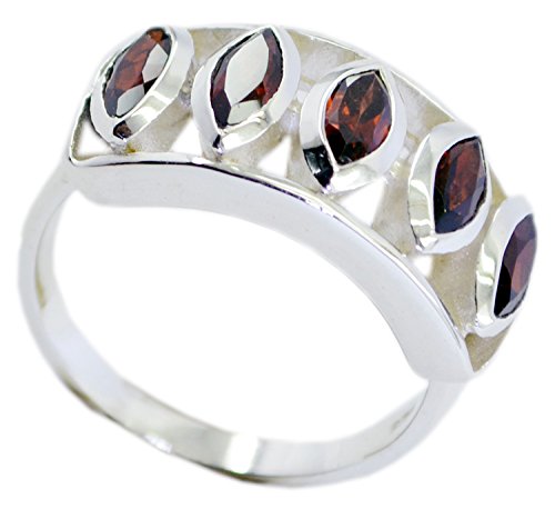 Bague Femme Marquise Rouge en argent massif et oxyde de zirconium
