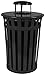 Witt Industries M3601-RC-BK Outdoor Oakley Collection Receptacle, Black Finish