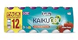 KAIKU KAIKUCOL ZERO - Sabor Fresa Pack 12 x 65 ml, Yogur Bebible, Ayuda a Reducir el Colesterol, con Probióticos y Vitamina B1, sin Azúcares Añadidos, sin Gluten, Listo para Tomar