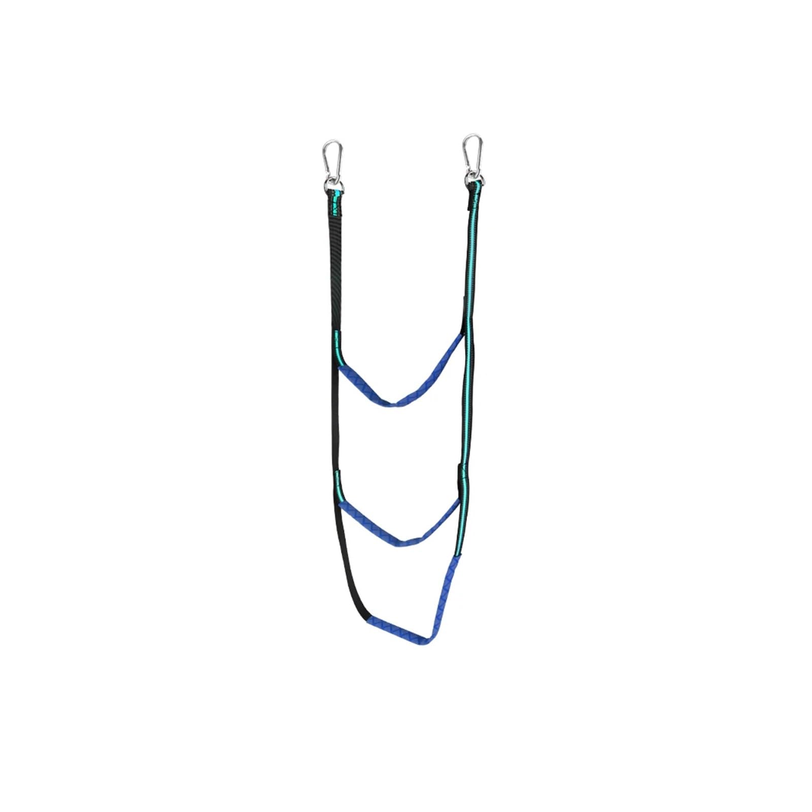 Gcroet Rope Ladder, Multicolor 3/4/5 Step Folding Boat Ladder Nylon Rope(Blue 3 Step)