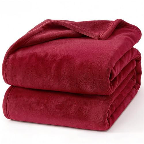 Hansleep Fleece Red Queen Blanket Super Soft Flannel Fuzzy Plush Cozy Blanket for All Seasons Red Queen 90x90 Inches