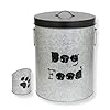 Medium dog 40lb pet food storage canister with scoopdurable airtight for freshnesss minimalist design recyclable medium metal container dog bin medium size  urban country home decor