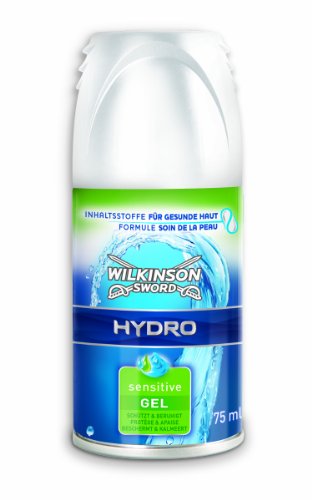 Wilkinson Sword Hydro Gel Sensitive - Gel de Afeitar de Viaje para Hombre para Piel Sensible 75 ml