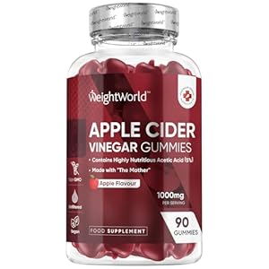 Apple Cider Vinegar Gummies 1000mg – 90 ACV Gummies – with ”The Mother”, Vitamin C, B12, B6, B9 & Beetroot Powder – Vegan & Unfiltered