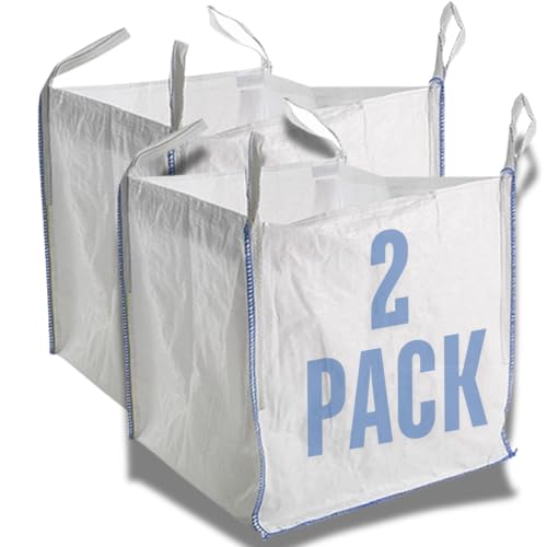 Airtech-UK New FIBC Bulk Bag Builders Garden Waste Heavy Duty Industrial polypropylene Material 1 Tonne TON Jumbo Bags Storage Sack Various Quantity (2) 1 Airtech-UK New FIBC Bulk Bag Builders Garden Waste Heavy Duty Industrial polypropylene Material 1 Tonne TON Jumbo Bags Storage Sack Various Quantity (2)