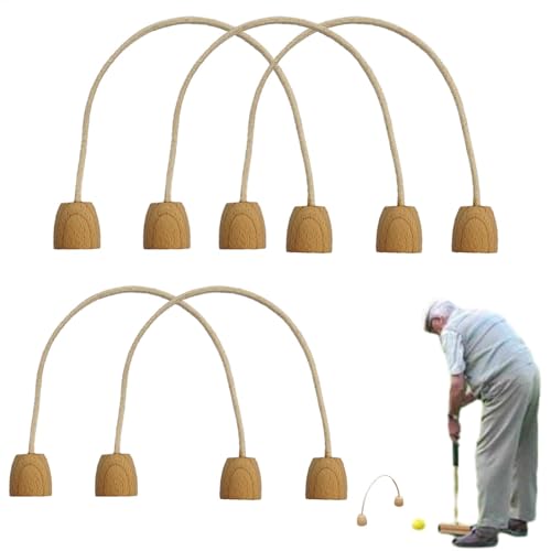 Wickets de cuerda de algodón, 5 piezas de croquet familiar, estabilidad fiable, cuerda de algodón para juegos de patio trasero