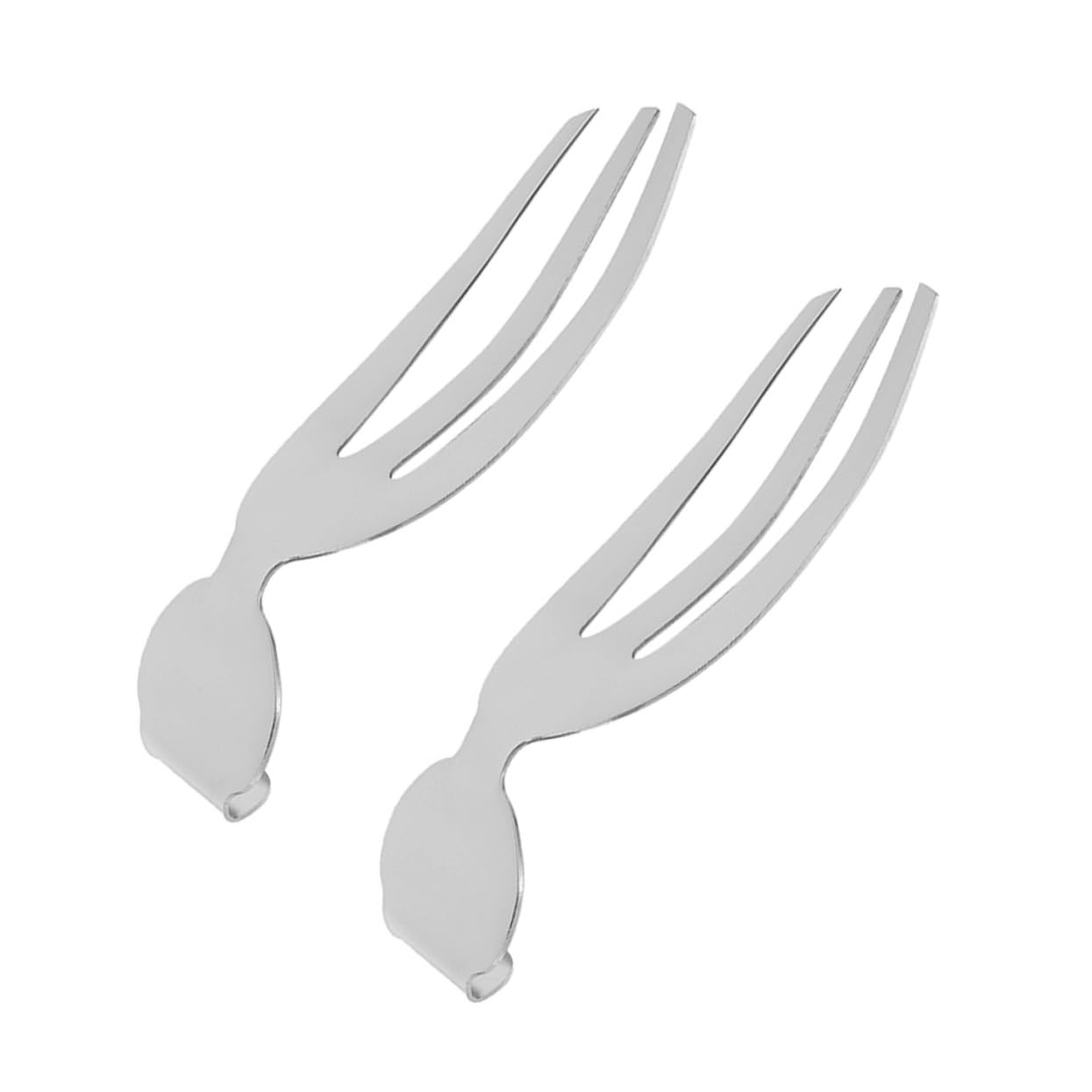 COLLBATH 2pcs Salad Fork Mixed Salad Creative Salad Hands Handled Salad Hands Convenient Salad Hands Salad Servers Fork Buffet Server Sandwich Tongs Salad Silver Stainless Steel