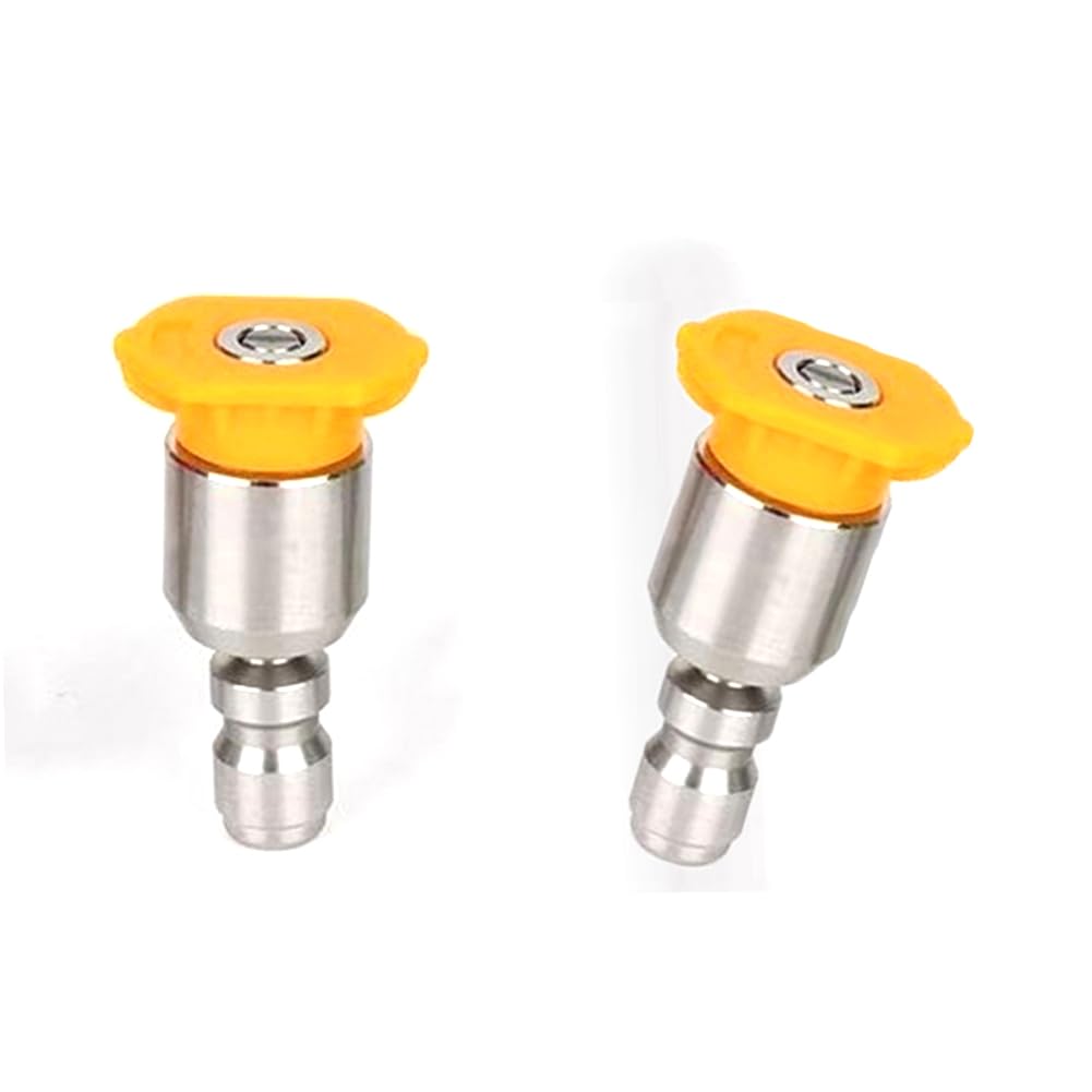 Pressure Washer Nozzle, Pressure Washer Nozzle Tips 2 Pack 1/4 Inch QC 4000 PSI 0-40 Degrees 1.0-2.0mm(15°,Hole Diameter 1.2mm (0.047in))