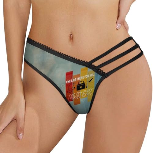 HRTFHNB Retro Texture Nurse Women's Seamless Underwear Sexy Bikini Panties