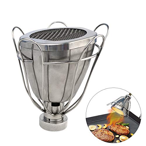 Oeyal Stainless Steel Culinary Torch Attachment, Professional Searing Grill Chef Blow Torch