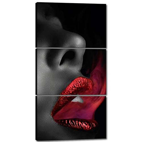 Yatsen Bridge Black and White Lip Canvas Set