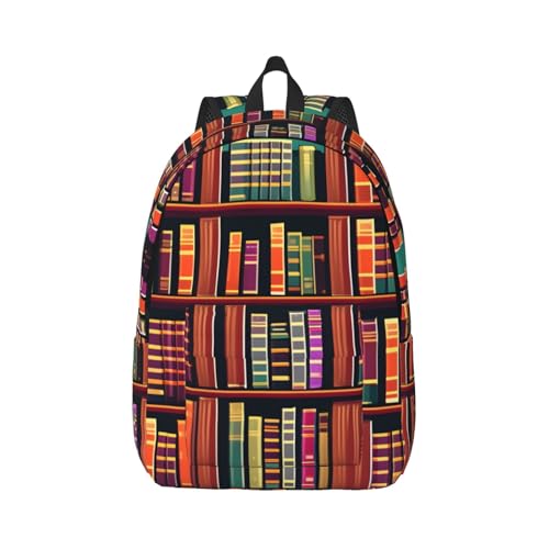 Sac à dos randonnée imprimé bibliothèque extérieur et voyage adulte