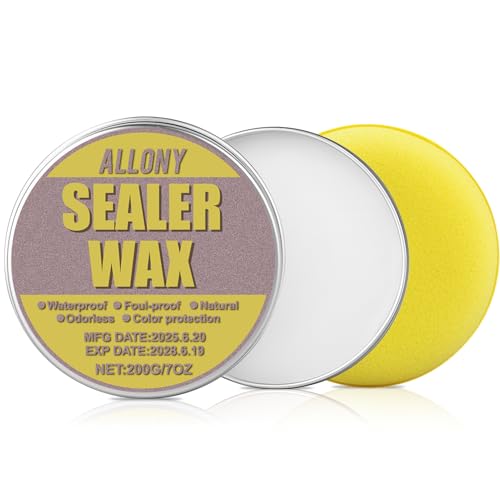 Allony Stone e Concrete Wax, Cera de Carnauba para Marmol, Cera para el Cuidado de la Piedra, Abrillantador Suelo Terrazo para Mármol, Cuarzo, Azulejos, Impermeable, Previene el Envejecimiento Piedra
