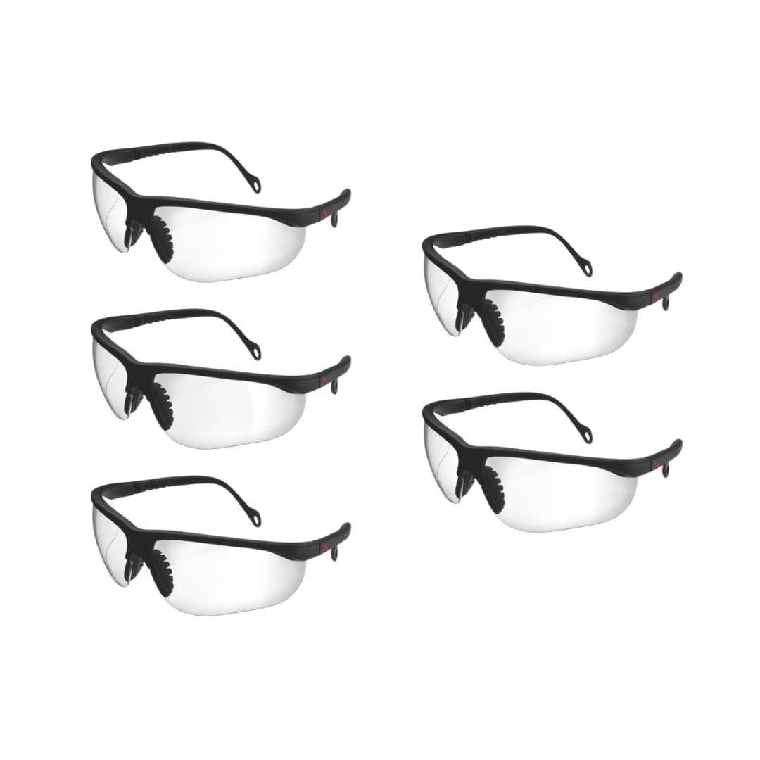 Karam ES005 Safety Goggles with Transparent Lens | Scratch & Impact Resistant | Safety Glasses for Multipurpose Use for Pollution, Dust, Riding & Construction Work | PACK OF 5-picture-28