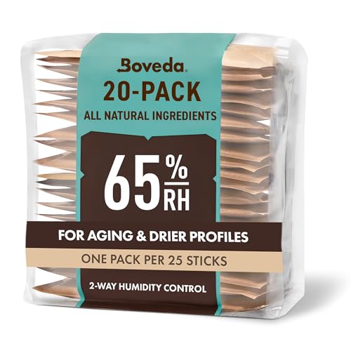 Image of Boveda 65% Two-Way Humidity Control Packs For Aging & Long-Term Storage in Plastic & Wood Boxes - Size 60 - 20 Pack - Moisture Absorbers - Humidifier Packs - Hydration Packets in Resealable Bag