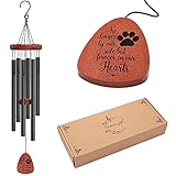 Pet Memorial Wind Chime Loss of Dog Memorial Wind Chimes Sympathy Gifts Paw Print Gift Honor and...