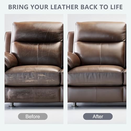 WYCOON Leather Recoloring Balm & Color Restorer | Maroon Leather Dye, Paint & Repair Kit for Furniture, Couches, Car Seats, Shoes | Restore Faded & Scratched Surfaces