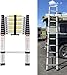 Produktbild Teleskopleiter Aluleiter Klappleiter 2,6M/3,2M/3,8M/4,4M Auszeihleiter Stehleiter Rutschfester, Teleskop-Design, aus Hochwertigem Aluminium Leiter Aluleiter Mehrzweckleiter,150 kg Belastbarkeit
