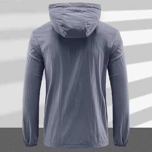 Chaquetas impermeables para hombre ligeras con bolsillos con cremallera 5