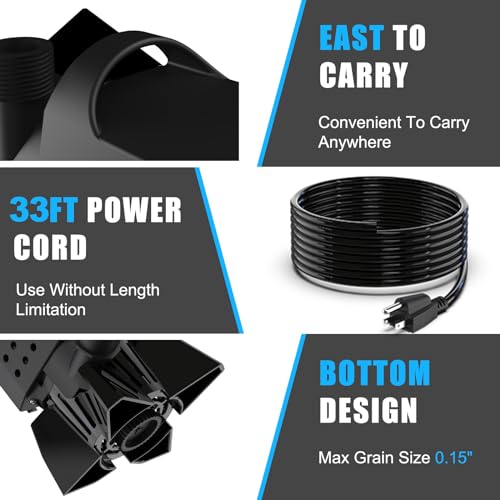 2800GPH Pond Pump - 200W Submersible Water Pump with Barrier Bag, Ultra Quiet Aquarium Pump with 33FT Power Cord for Pond, Waterfall, Fish Tank, Statuary, Hydroponic