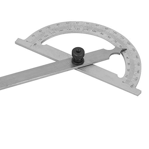 RHINORO 0-180° 180 Graden Roestvrijstalen Gradenboog Gereedschap Hoekvinder Liniaal Halve Cirkel Goniometer voor Schilderen Tekenen