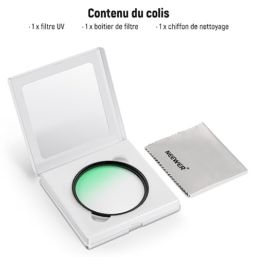 NEEWER 77mm MC Filtre de Protection UV 24 Couches Multi-revêtements Nano résistants/Verre Optique HD/Hydrofuge/résistant aux Rayures/Alliage d'aluminium Cadre Ultra Fin/Filtre Ultraviolet. – vue 8