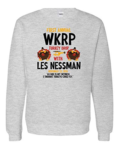 Societee New Graphic 1st Annual WKRP Turkey Drop Thanksgiving Crewneck Sweater