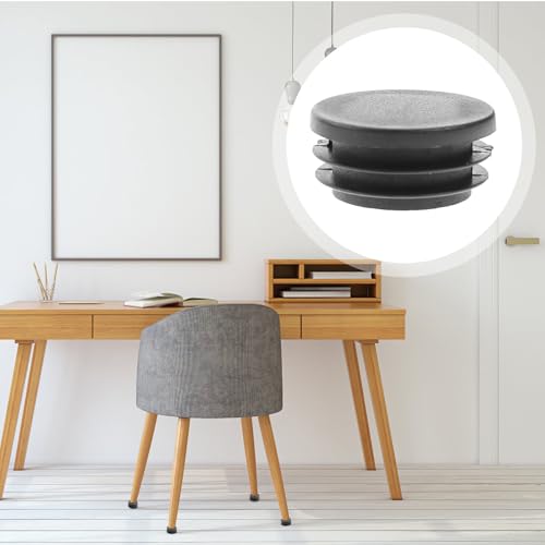 Tapones de plástico negro para patas de silla en terrazas y jardines 8