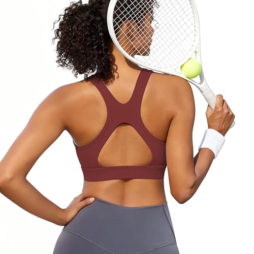 Image of High Impact Sports Bras for Women Running Bra Workout Bra U Back Sports Bra Scoop Neck Padded