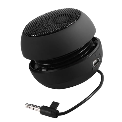 WAONIQ Lautsprecher für Kissen, Stereo Lautsprecher 3,5 mm, Minilautsprecher, DIY Tragbarer Kissenlautsprecher für MP3, MP4, CD-Player, Handy, Kompatibel mit Audiogeräten (Schwarz)