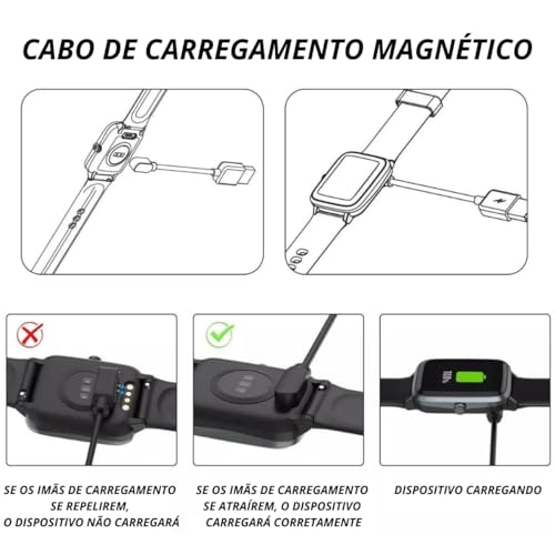 Cabo Carregador Usb Para Smartwatch Haylou Ls02 Gst Xiaomi DM ACESSÓRIOS