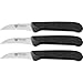 Produktbild GRÄWE Obstmesser, 3er Set, Gemüsemesser, kleines Küchenmesser-Set, Schälmesser, Edelstahl, schwarz, super scharf geschliffen