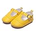 Toddler Flower Girl Shoes Mary Jane Dress Shoes Slip-on Ballet 𝙵lats Shoes Party School Shoes (Yellow, 3-6 Months)