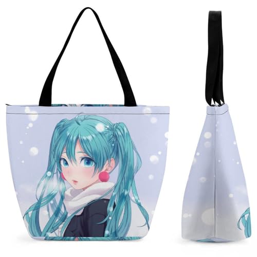 Sac de shopping anime bleu grand cabas femme pour le voyage