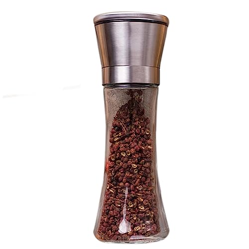 COLLBATH Adjustable Pepper and Salt Grinder 304 Stainless Steel Handheld Pepper Mill Salt and Black