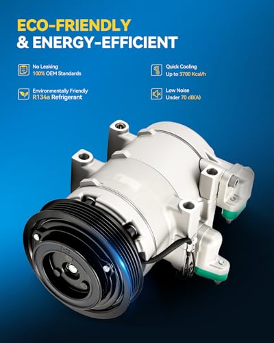 Image of PHILTOP CS20138 Air Conditioner AC Compressor with Clutch for Kia Optima 2001-2006 2.4L, Hyundai Sonata 1999-2005 2.4L,Santa Fe 2001-2004 2.4Liter