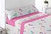 Mercatienda.es Juego de Sábanas Térmicas de Pirineo, Modelo Sirenita/Rosa - 100% Poliéster - para Otoño/Invierno - Bajera para Colchones de 26 cm - para (Cama 90cm)
