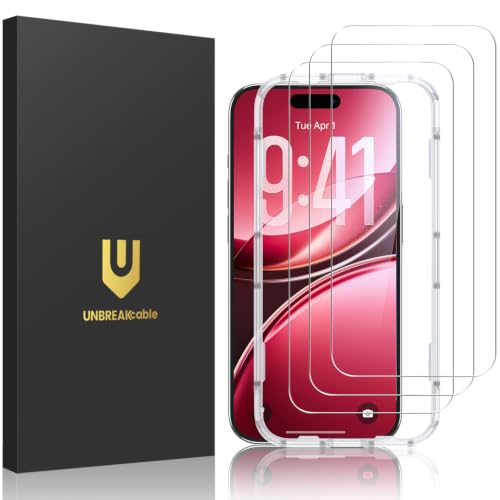 Image of UNBREAKcable 3-Pack Screen Protector for iPhone Pro Max Tempered Glass