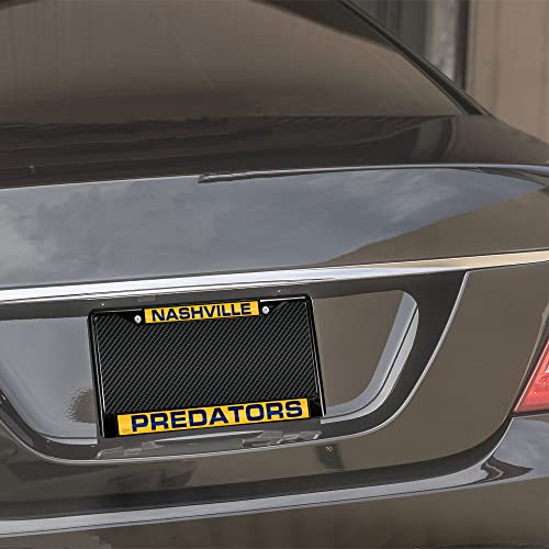 Nhl Rico Industries Nashville Predators Black Black Laser Cut Chrome Frame 12" X 6" 12" X 6" Black Laser Cut Chrome Frame - Car/Truck/Suv Automobile Accessory #TOP1
