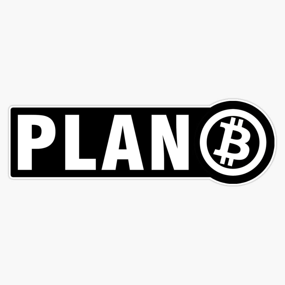 Y3S Bitcoin Plan B, Bitcoin Cryptocurrency Sticker Vinyl Bumper Sticker Decal Waterproof 5inch