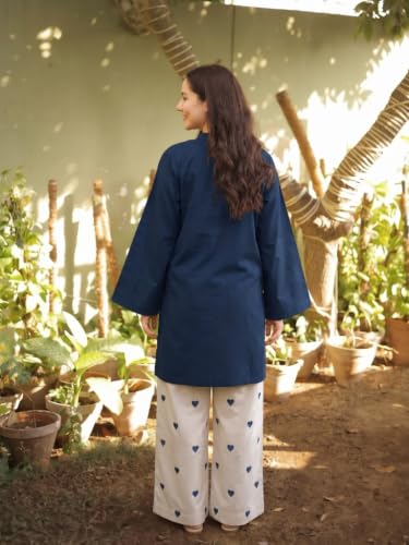 Image of ANNI Designer Farshi Salwar Suit Set for Women Viscose Solid | Co-ords Set for Woman | Kurta Palazzo 2 Piece Outfit | Mandarin Neck Full Sleeve Regular Fit Ethnic Dress Stylish Womens