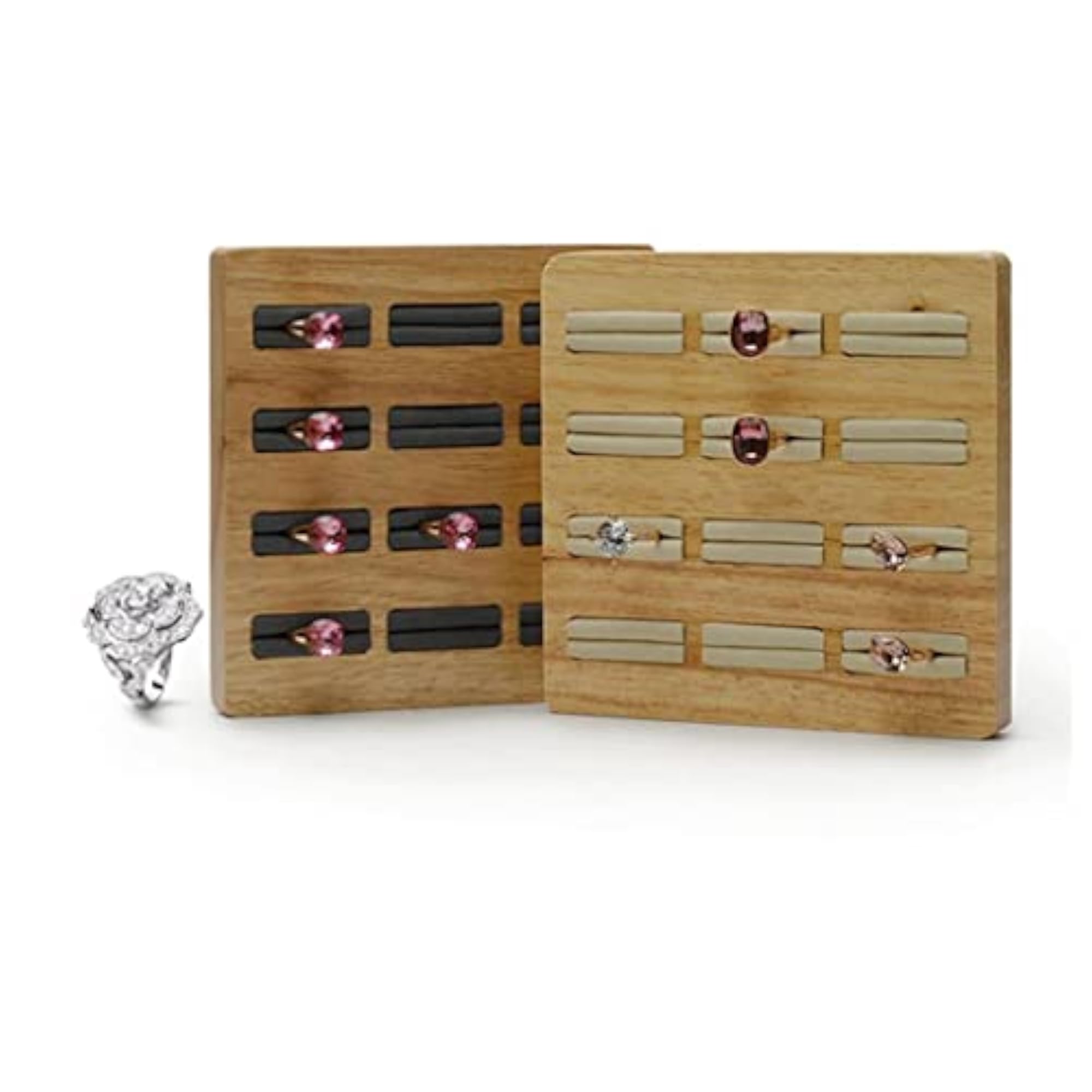 Ring Display Showcase with Insert Liner, Jewelry Organizer
