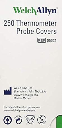 Welch-Allyn Disposable Probe Covers for SureTemp Plus 690 Thermometer - Qty of 250 (2 Pack) (2 Pack)