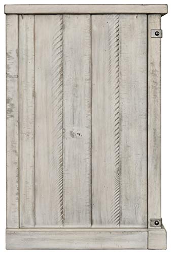 Signature Design By Ashley Carynhurst Modern Farmhouse Tv Stand Fits Tvs Up To 58", Sliding Barn Doors With Adjustable Storage Shelves, Whitewash #TOP4